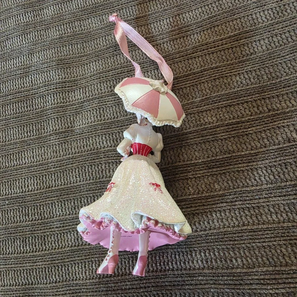 Disney Figurine Ornament - Mary Poppins Pink Parasol - Disney Parks Lb 4.5